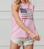 The Make America Pink Sweater: Sleeveless Pink American Flag Sweater - MomQueenBoutique