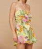 The Malibu Romper: Strapless Tropical Print Romper - MomQueenBoutique