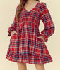 The Merry Dress: Red Plaid Holiday Christmas Dress - MomQueenBoutique