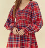 The Merry Dress: Red Plaid Holiday Christmas Dress - MomQueenBoutique