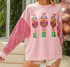 The Nutcracker Sweater: Pink Sequins Christmas Sweatshirt - MomQueenBoutique