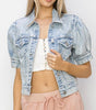 The Ollie Shirt Jacket: Denim Cropped Shacket - MomQueenBoutique