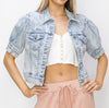 The Ollie Shirt Jacket: Denim Cropped Shacket - MomQueenBoutique