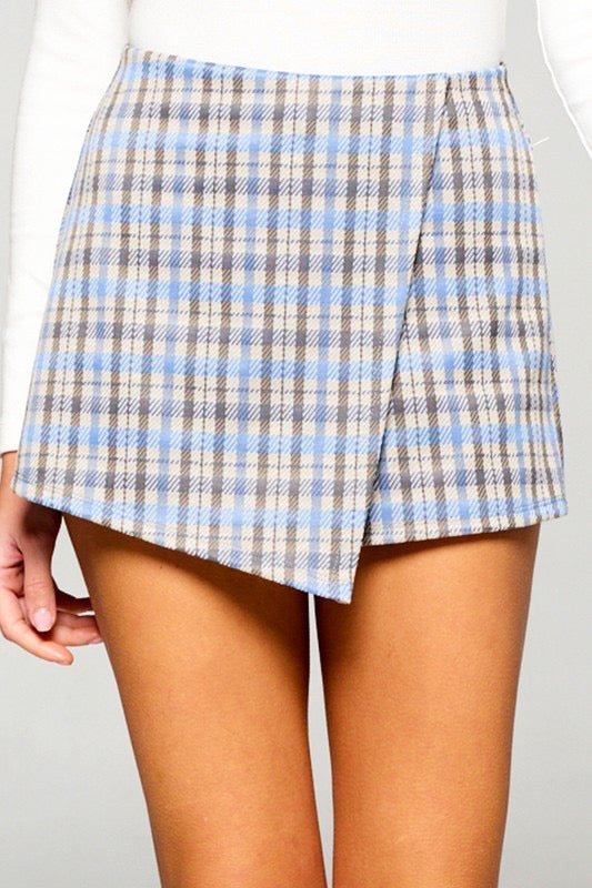 The Paisley Skirt: Plaid Skort - MomQueenBoutique