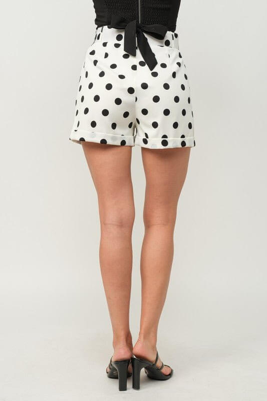The Pamela Shorts: High Waisted Polka Dot Shorts - MomQueenBoutique
