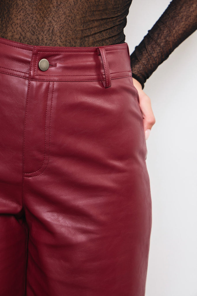 The Paula Pants: High Waisted Leather Pants - MomQueenBoutique