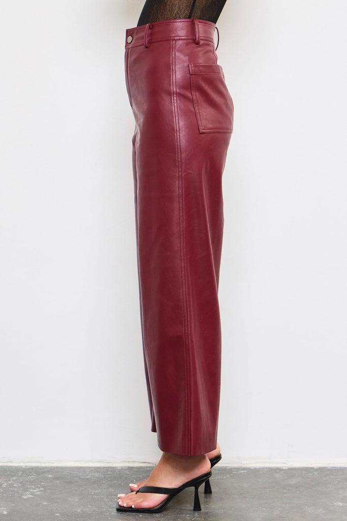 The Paula Pants: High Waisted Leather Pants - MomQueenBoutique