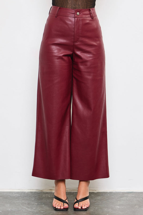 The Paula Pants: High Waisted Leather Pants - MomQueenBoutique