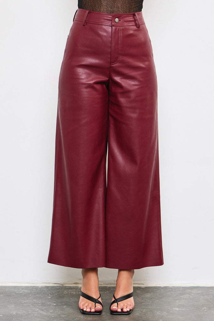 The Paula Pants: High Waisted Leather Pants - MomQueenBoutique