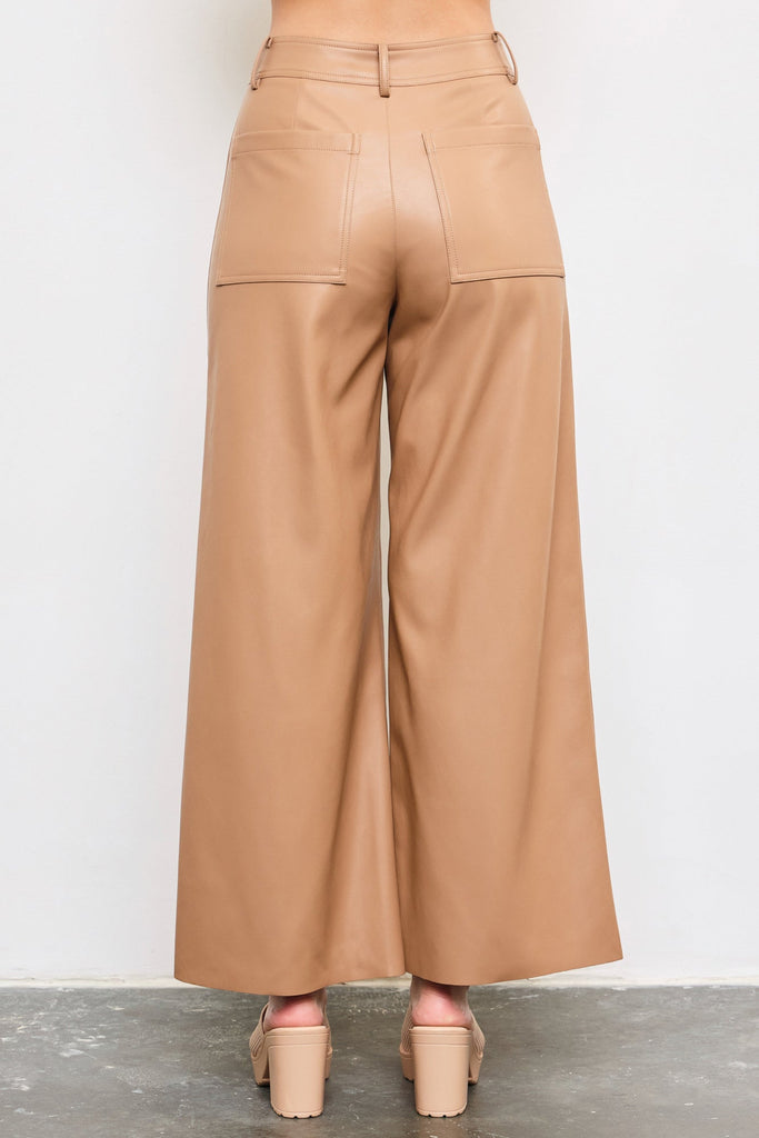 The Paula Pants: High Waisted Leather Pants - MomQueenBoutique