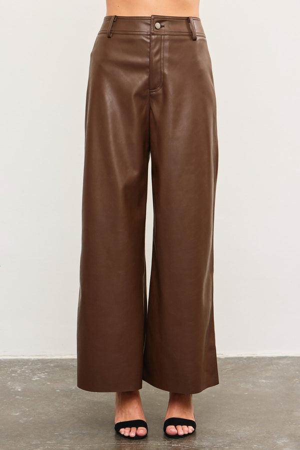 The Paula Pants: High Waisted Leather Pants - MomQueenBoutique