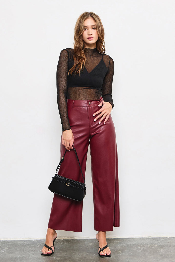 The Paula Pants: High Waisted Leather Pants - MomQueenBoutique