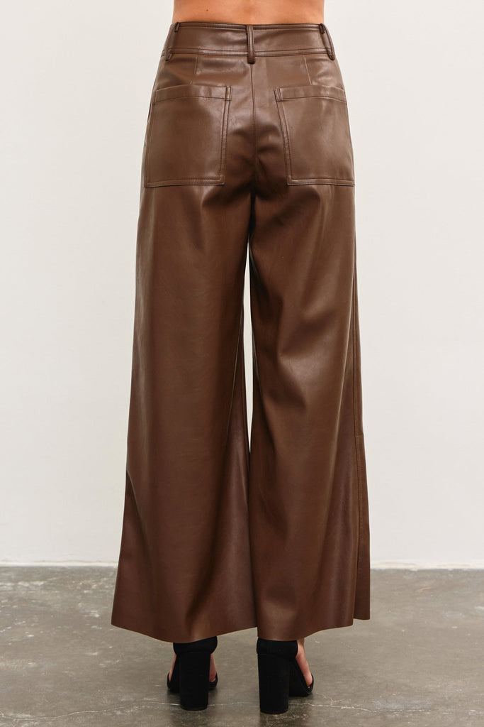 The Paula Pants: High Waisted Leather Pants - MomQueenBoutique