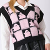 The Pinky - Boo Sweater Vest: 3D Yarn Ghost Halloween Sweater - MomQueenBoutique