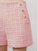 The Presby Shorts: Pink Tween Jeweled Button Shorts - MomQueenBoutique