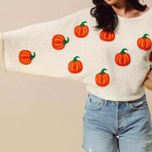 The Pretty Pretty Pumpkin Sweater: Halloween Thanksgiving Top - MomQueenBoutique