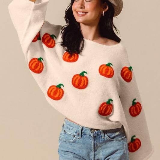 The Pretty Pretty Pumpkin Sweater: Halloween Thanksgiving Top - MomQueenBoutique