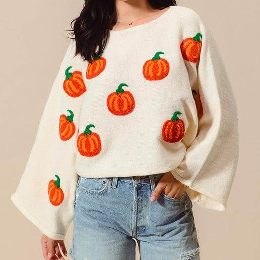 The Pretty Pretty Pumpkin Sweater: Halloween Thanksgiving Top - MomQueenBoutique