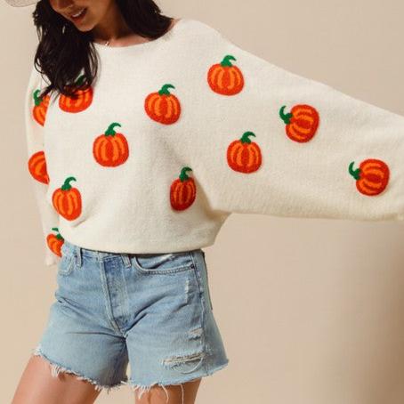The Pretty Pretty Pumpkin Sweater: Halloween Thanksgiving Top - MomQueenBoutique