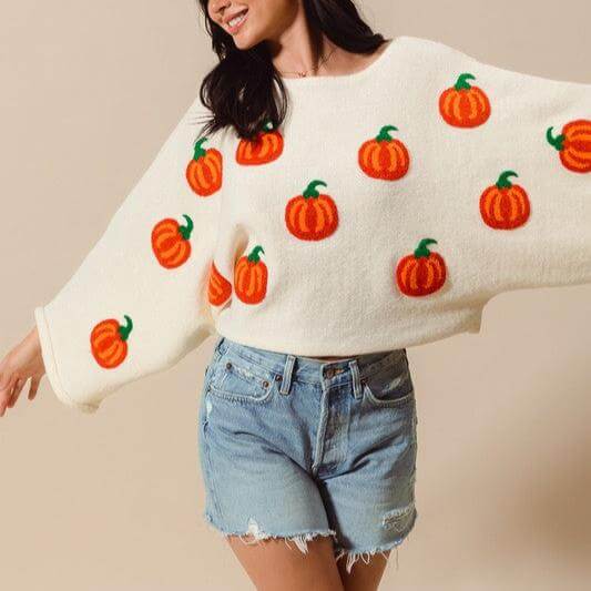 The Pretty Pretty Pumpkin Sweater: Halloween Thanksgiving Top - MomQueenBoutique