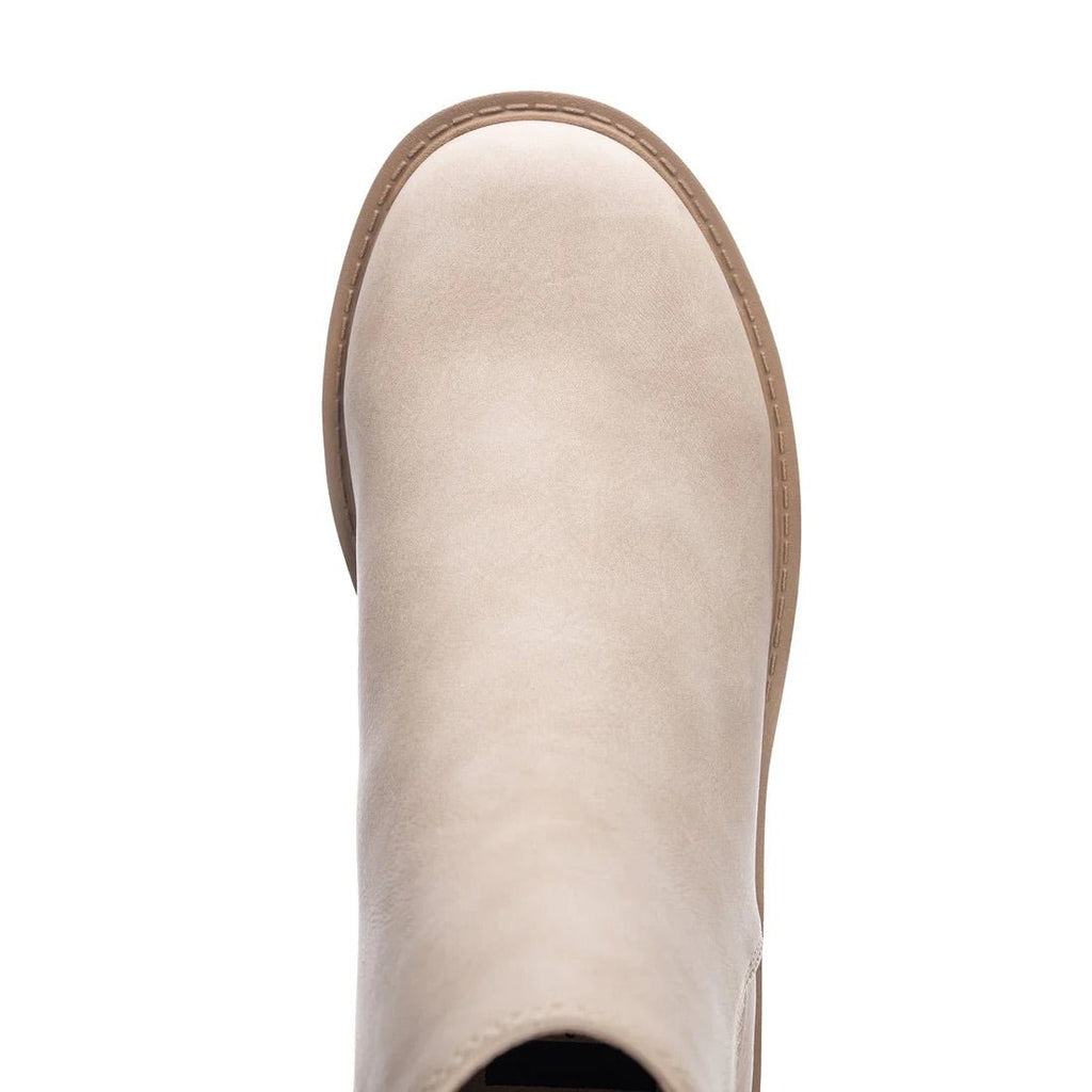 The Rabbit Nubuck Casual Bootie In Taupe: Pull On Bootie - MomQueenBoutique