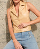 The Reagan Vest: Faux Leather Shirt Vest - MomQueenBoutique