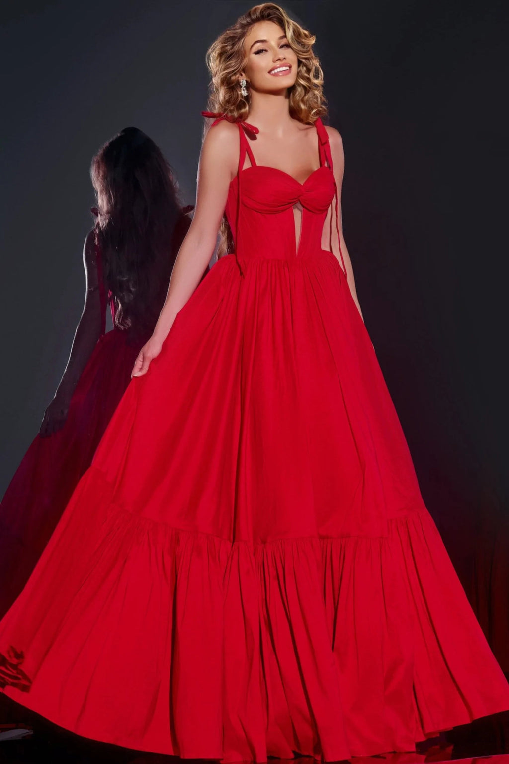 The Rebecca Gown: Long Formal Jovani Prom Dress 44182 8 / Red The Rebecca Gown: Long Formal Jovani Prom Dress 44182 8 / Red