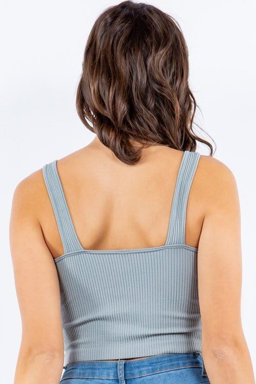The Ribbed Crop Tank - Light Weight Ribbed Tank - MomQueenBoutique