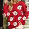 The Saint Nick Sweater: Fuzzy Beard Santa Christmas Sweater - MomQueenBoutique