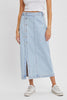 The Sammy Skirt: Denim Midi Skirt - MomQueenBoutique