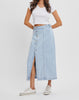 The Sammy Skirt: Denim Midi Skirt - MomQueenBoutique