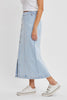 The Sammy Skirt: Denim Midi Skirt - MomQueenBoutique