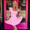 The Sarah Set: Pink SHort Sleeve Skirt Set - MomQueenBoutique