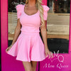 The Sarah Set: Pink SHort Sleeve Skirt Set - MomQueenBoutique