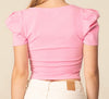 The Sarah Set: Pink SHort Sleeve Skirt Set - MomQueenBoutique