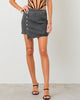 The Sharon Skirt: Black Denim Skirt - MomQueenBoutique