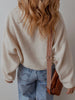 The Shawnda Sweater: Soft Cream Fleece Pullover - MomQueenBoutique