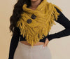 The Shay Shawl: Fringe Shoulder Warmer Scarf With Buttons - MomQueenBoutique