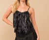 The Sher Top: Sequin Fringe Tank Top - MomQueenBoutique