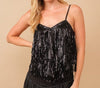 The Sher Top: Sequin Fringe Tank Top - MomQueenBoutique