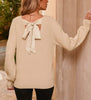 The Sloane Sweater: Cream Back Bow Sweater - MomQueenBoutique