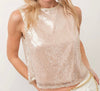 The Sylvia Top- Sequin Sleeveless Tank Top - MomQueenBoutique