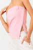 The Tesa Top: Strapless Pink Denim Tube Top - MomQueenBoutique