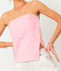 The Tesa Top: Strapless Pink Denim Tube Top - MomQueenBoutique