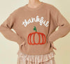 The Thankful Sweater: 3D Pumpkin Thanksgiving Sweater - MomQueenBoutique