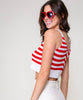 The USA Hottie Top: American Flag Knit Crop Top - MomQueenBoutique