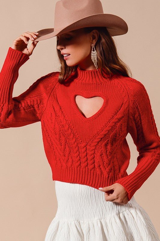 Cable Knit Red Heart Sweater Patterns Free Experienced Red Heart - Main Image