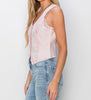 The Vera Vest: Pink Denim Sleeveless Vest - MomQueenBoutique