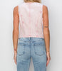 The Vera Vest: Pink Denim Sleeveless Vest - MomQueenBoutique