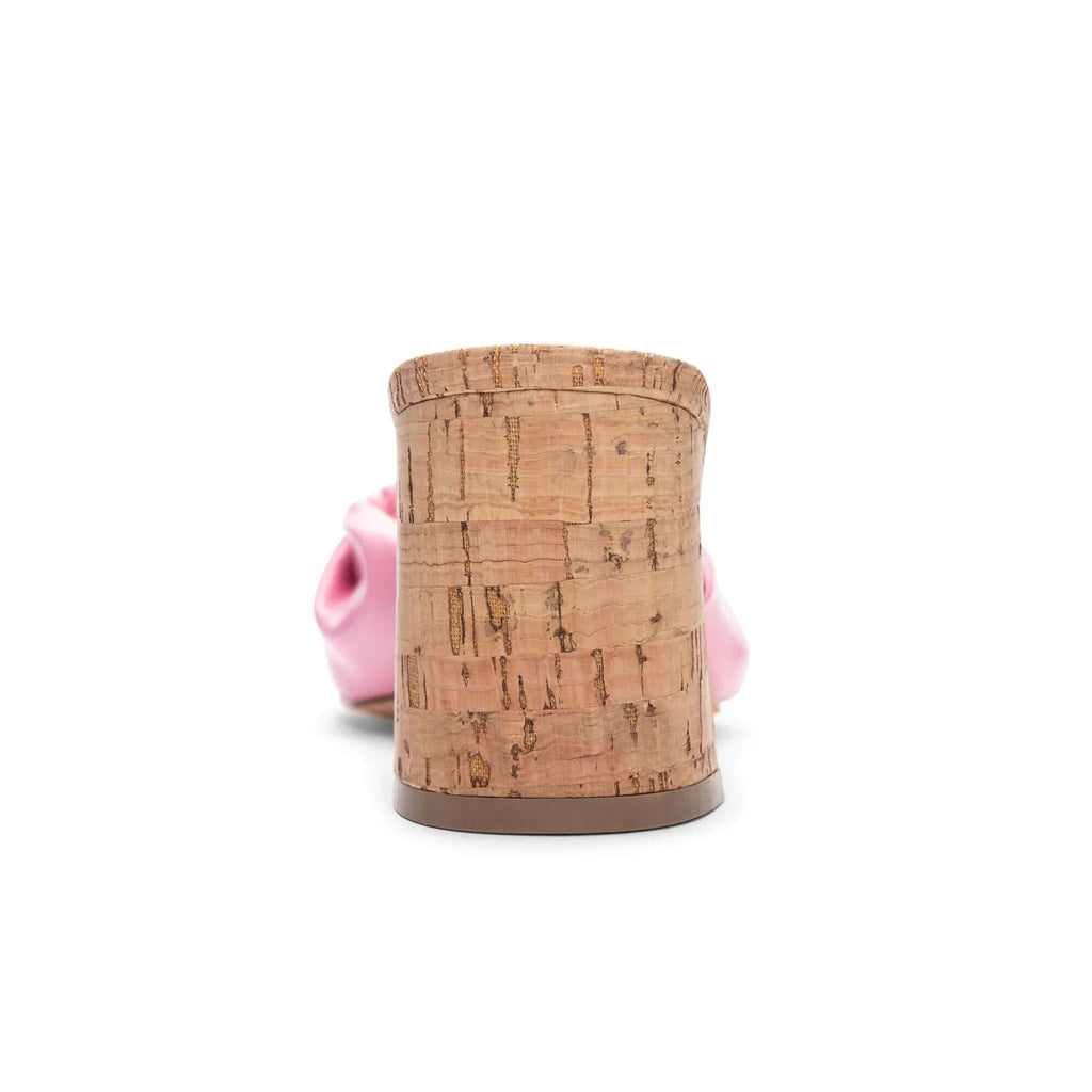 The Yvonna Slides: Pink Knotted Cork Slide - MomQueenBoutique